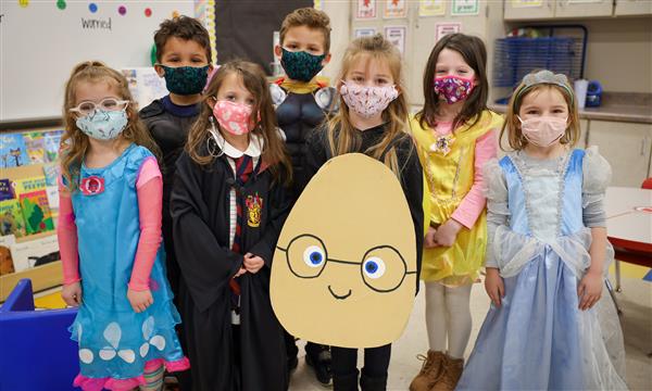 Students dressed as book characters